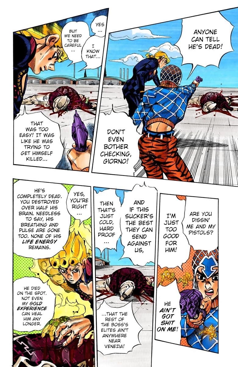 JoJo's Bizarre Adventure Part 5 - Vento Aureo (Official Colored) Chapter 94 page 4 - Chapter 94: Notorious B I G Part 1