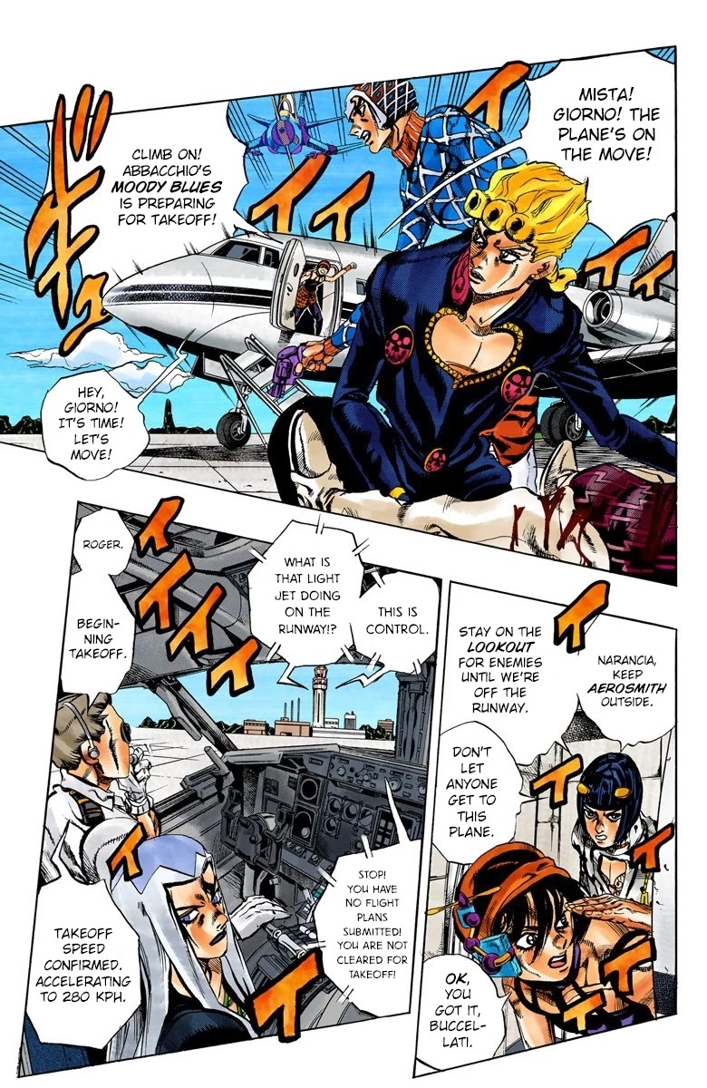JoJo's Bizarre Adventure Part 5 - Vento Aureo (Official Colored) Chapter 94 page 5 - Chapter 94: Notorious B I G Part 1