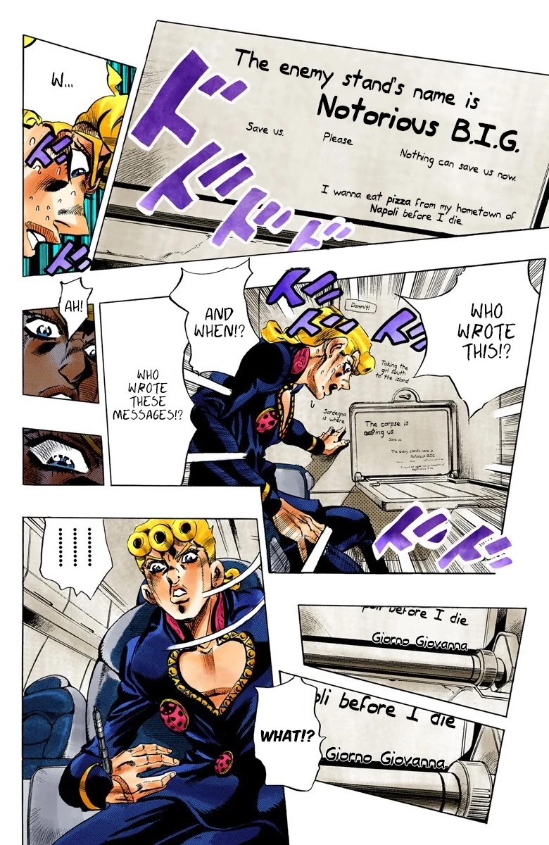 JoJo's Bizarre Adventure Part 5 - Vento Aureo (Official Colored) Chapter 95 page 14 - Chapter 95: Notorious B I G Part 2
