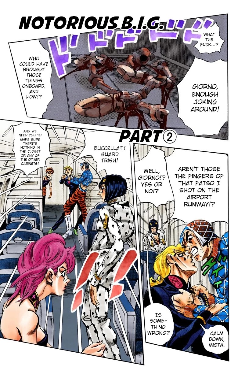 JoJo's Bizarre Adventure Part 5 - Vento Aureo (Official Colored) Chapter 95 page 2 - Chapter 95: Notorious B I G Part 2