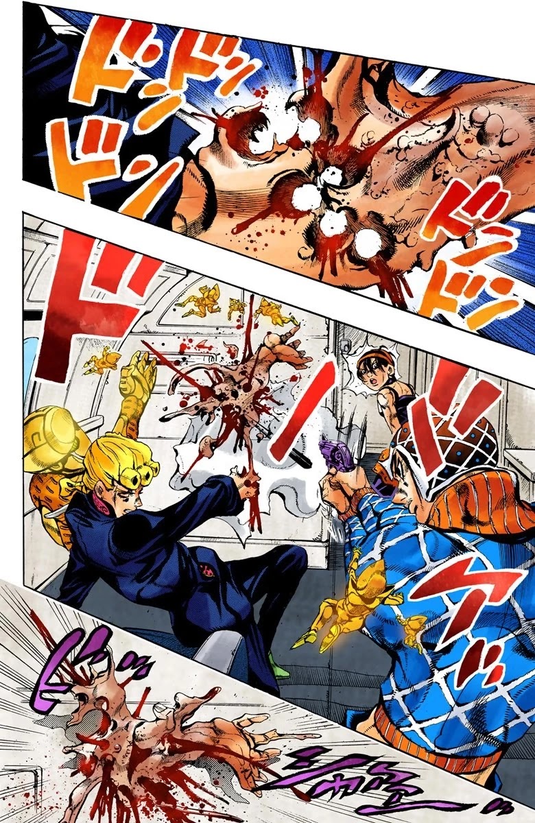 JoJo's Bizarre Adventure Part 5 - Vento Aureo (Official Colored) Chapter 96 page 4 - Chapter 96: Notorious B I G Part 3