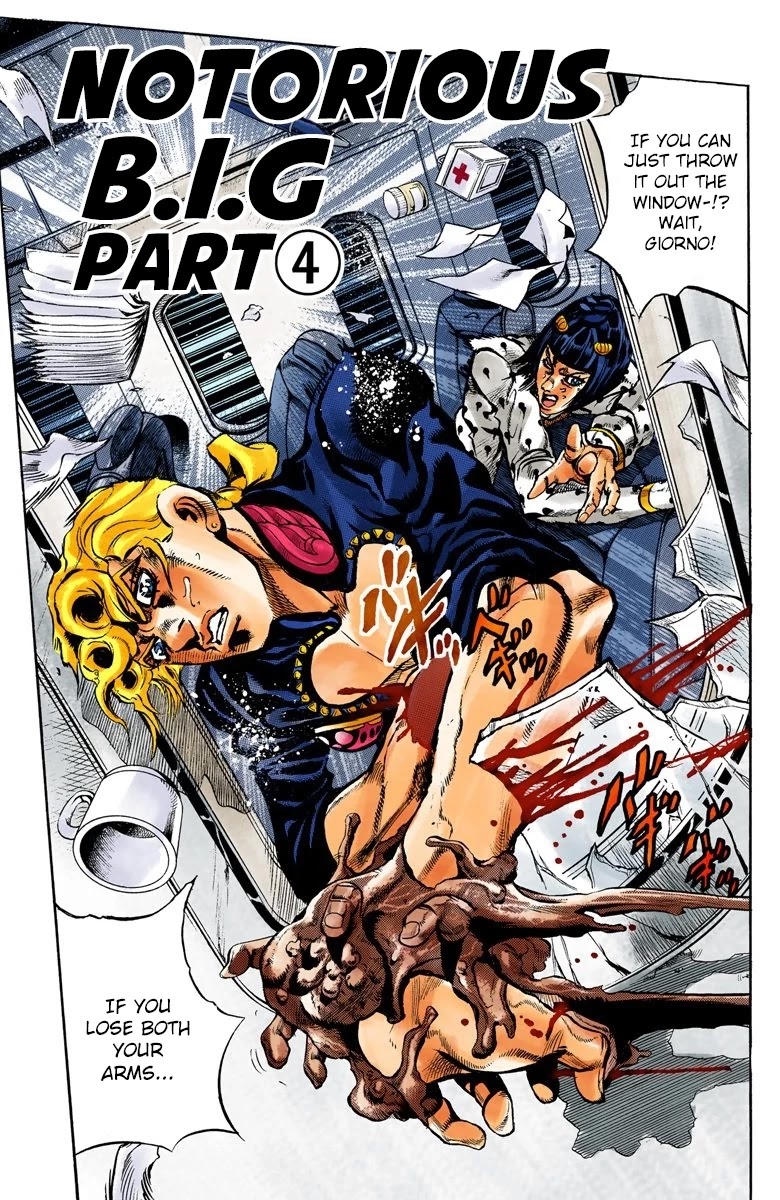 JoJo's Bizarre Adventure Part 5 - Vento Aureo (Official Colored) Chapter 97 page 3 - Chapter 97: Notorious B I G Part 4
