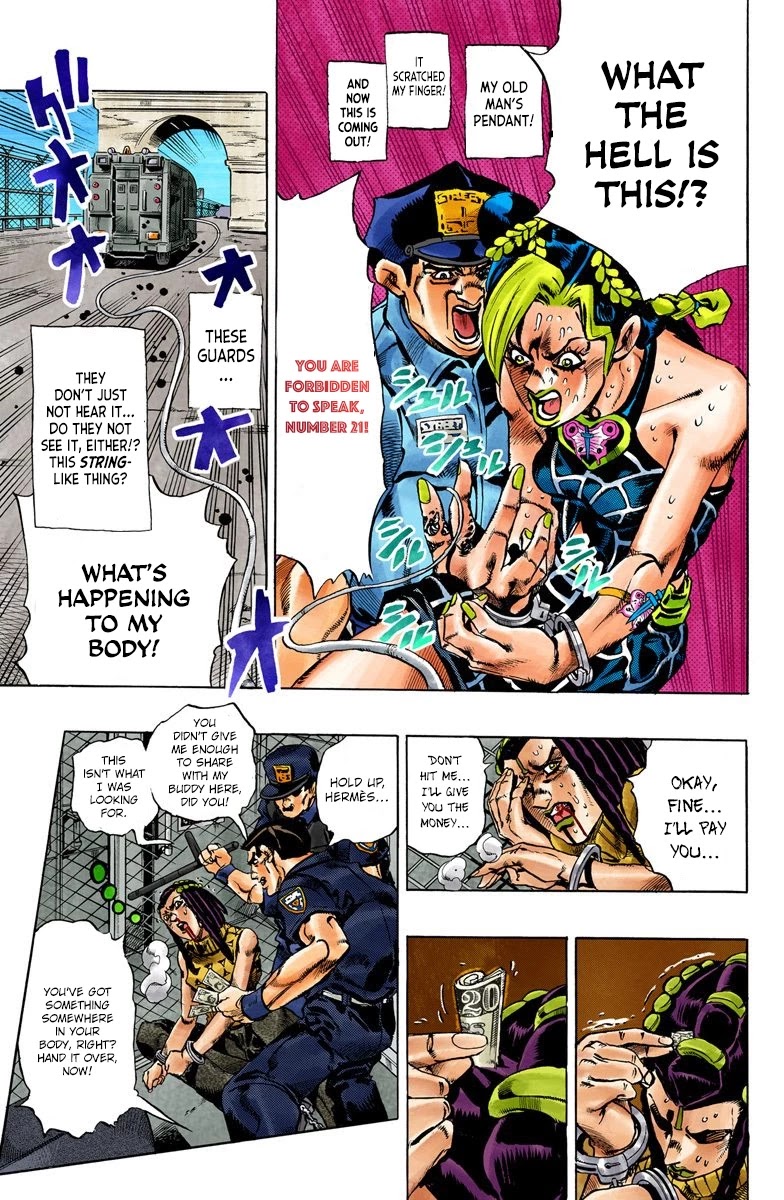 JoJo's Bizarre Adventure Part 6 - Stone Ocean (Official Colored) Chapter 1 page 36 - Chapter 1: Stone Ocean Part 1