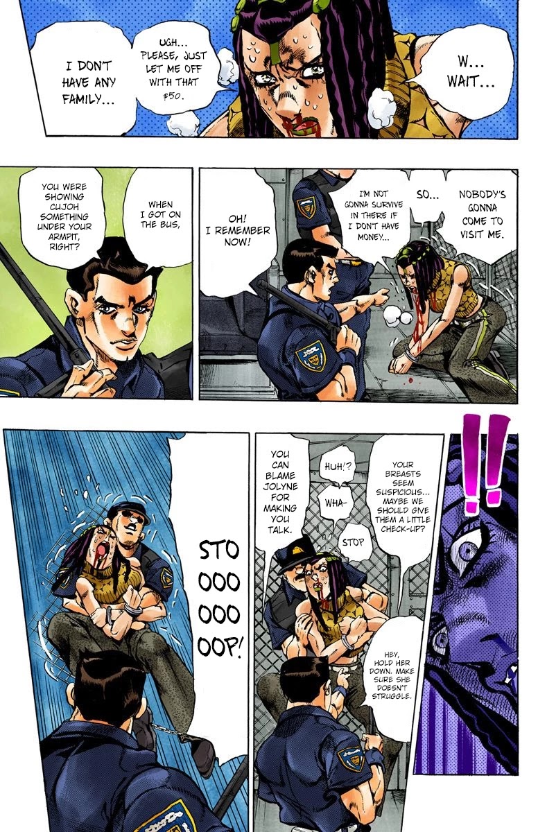 JoJo's Bizarre Adventure Part 6 - Stone Ocean (Official Colored) Chapter 1 page 38 - Chapter 1: Stone Ocean Part 1