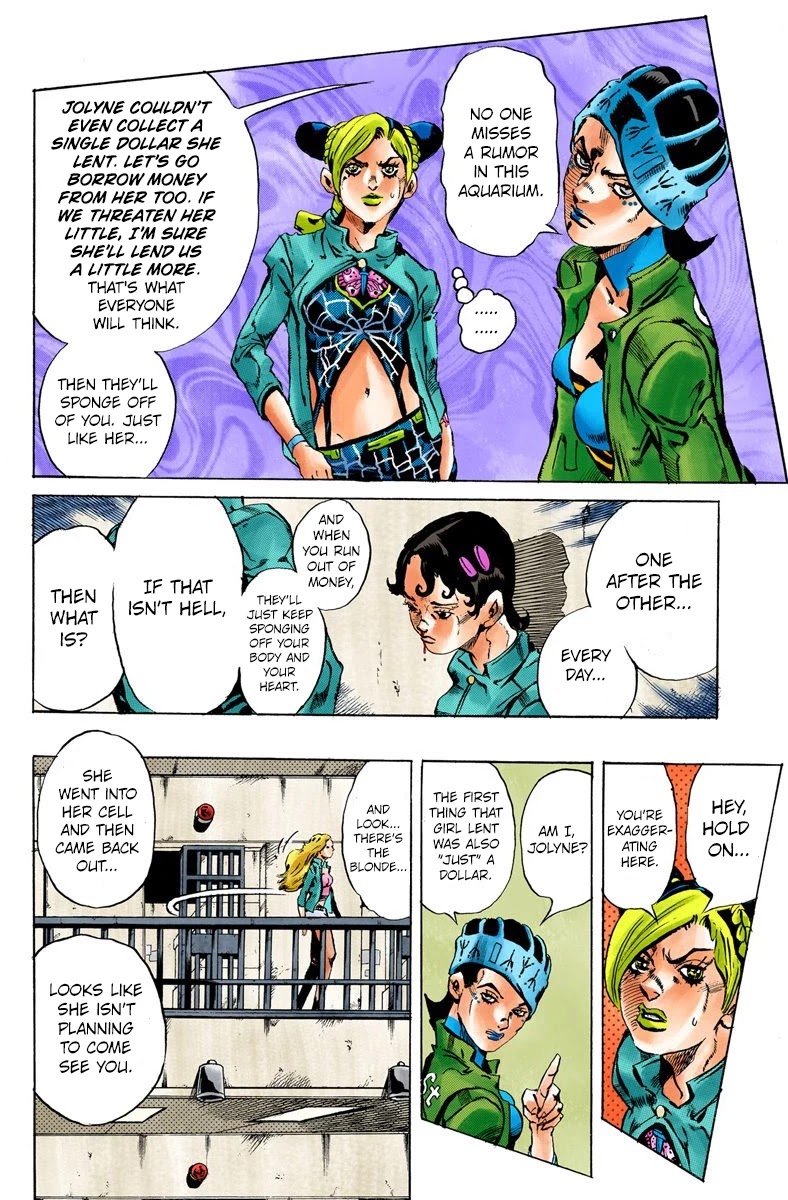 JoJo's Bizarre Adventure Part 6 - Stone Ocean (Official Colored) Chapter 10 page 10 - Chapter 10: Green dolphin street prison