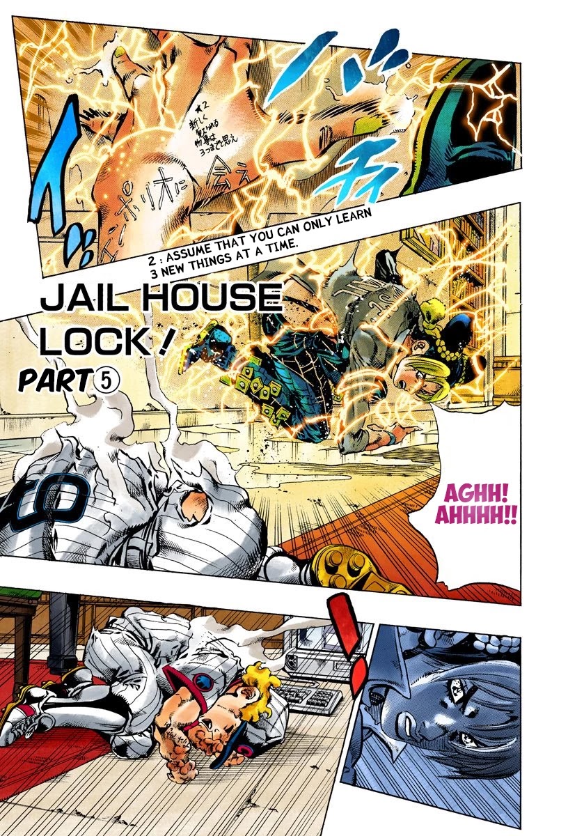 JoJo's Bizarre Adventure Part 6 - Stone Ocean (Official Colored) Chapter 100 page 2 - Chapter 100: Jail House Lock! Part 5