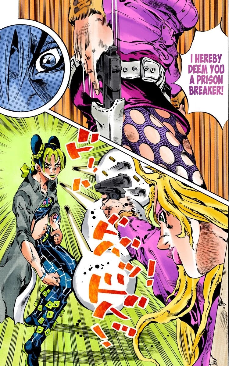 JoJo's Bizarre Adventure Part 6 - Stone Ocean (Official Colored) Chapter 100 page 9 - Chapter 100: Jail House Lock! Part 5