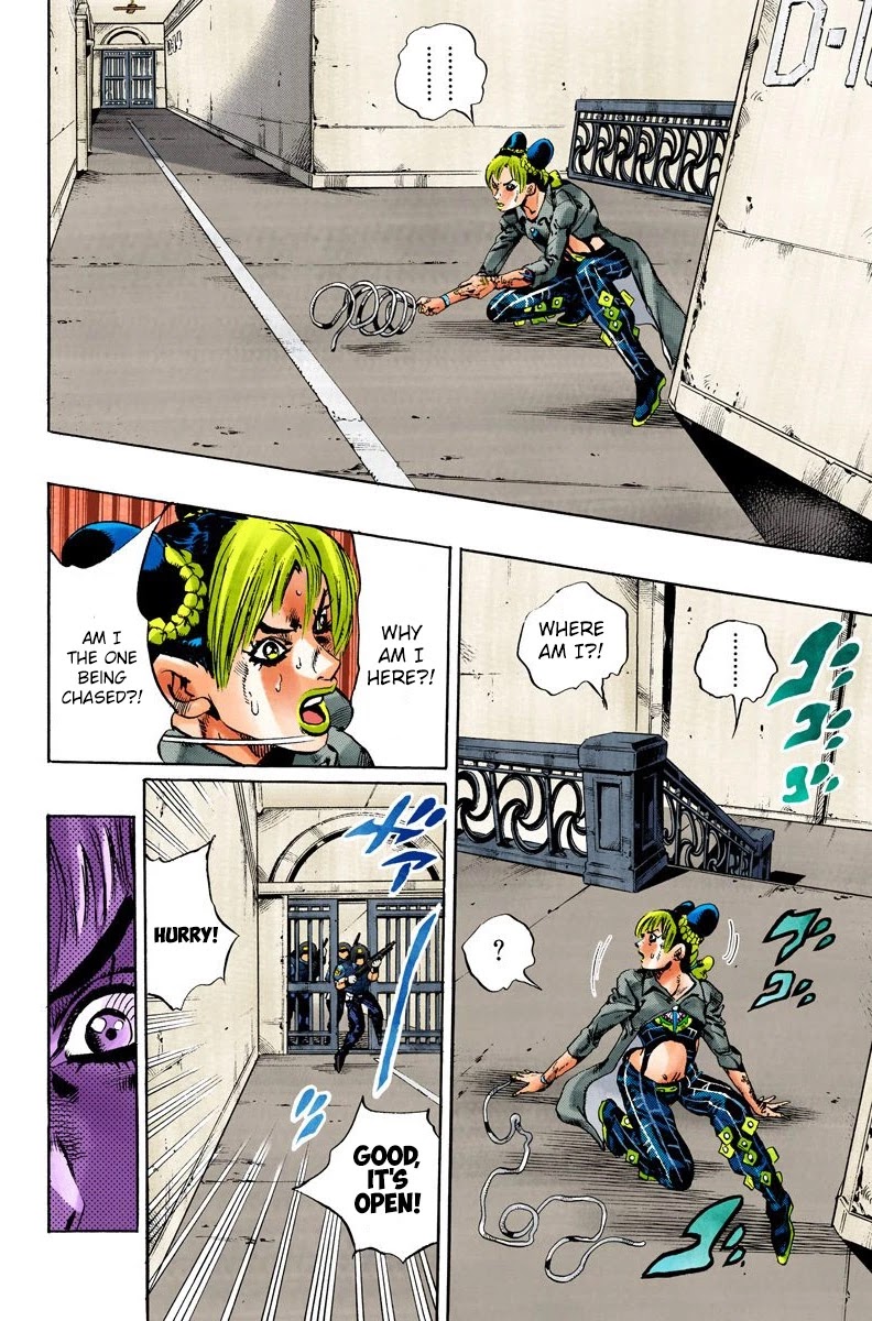 JoJo's Bizarre Adventure Part 6 - Stone Ocean (Official Colored) Chapter 101 page 10 - Chapter 101: Jail House Lock! Part 6