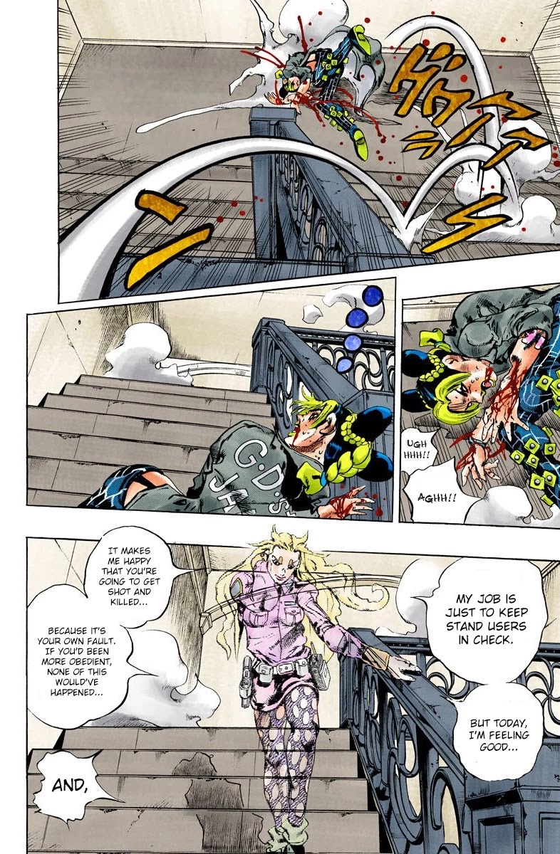 JoJo's Bizarre Adventure Part 6 - Stone Ocean (Official Colored) Chapter 101 page 14 - Chapter 101: Jail House Lock! Part 6