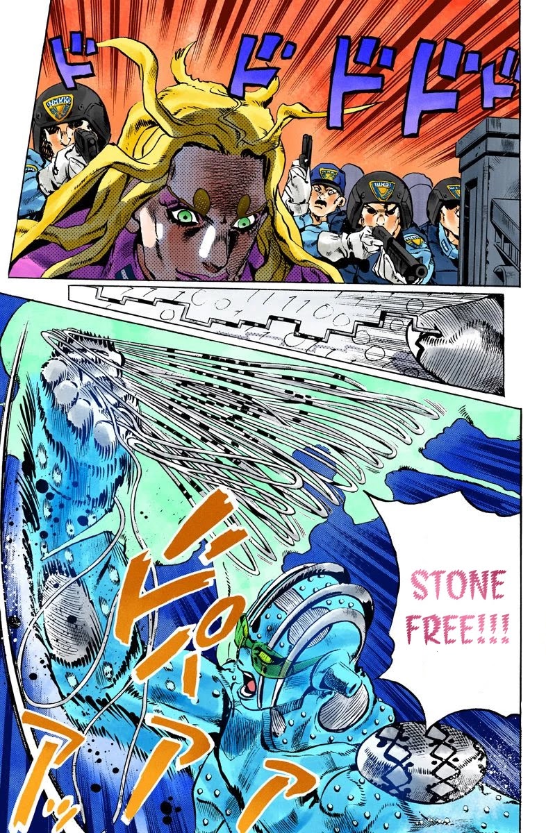 JoJo's Bizarre Adventure Part 6 - Stone Ocean (Official Colored) Chapter 101 page 17 - Chapter 101: Jail House Lock! Part 6