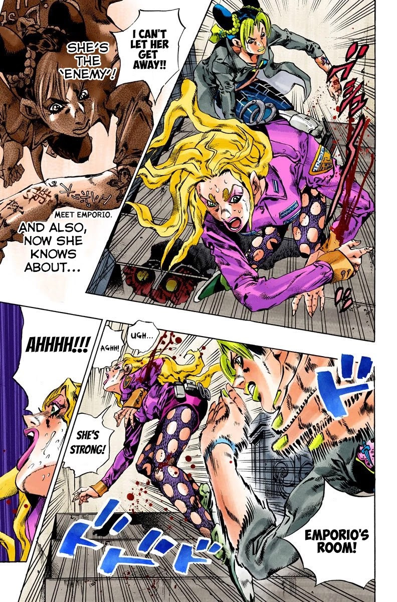 JoJo's Bizarre Adventure Part 6 - Stone Ocean (Official Colored) Chapter 101 page 7 - Chapter 101: Jail House Lock! Part 6