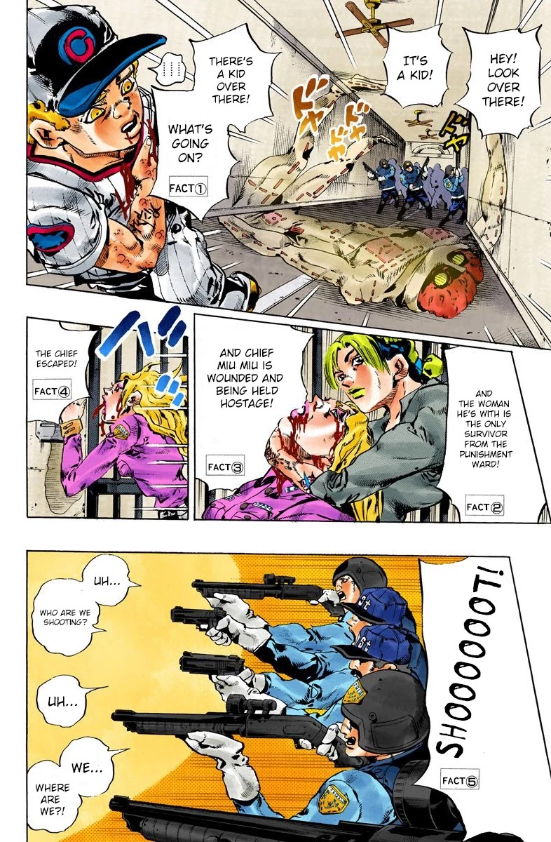 JoJo's Bizarre Adventure Part 6 - Stone Ocean (Official Colored) Chapter 102 page 15 - Chapter 102: Jail-Break