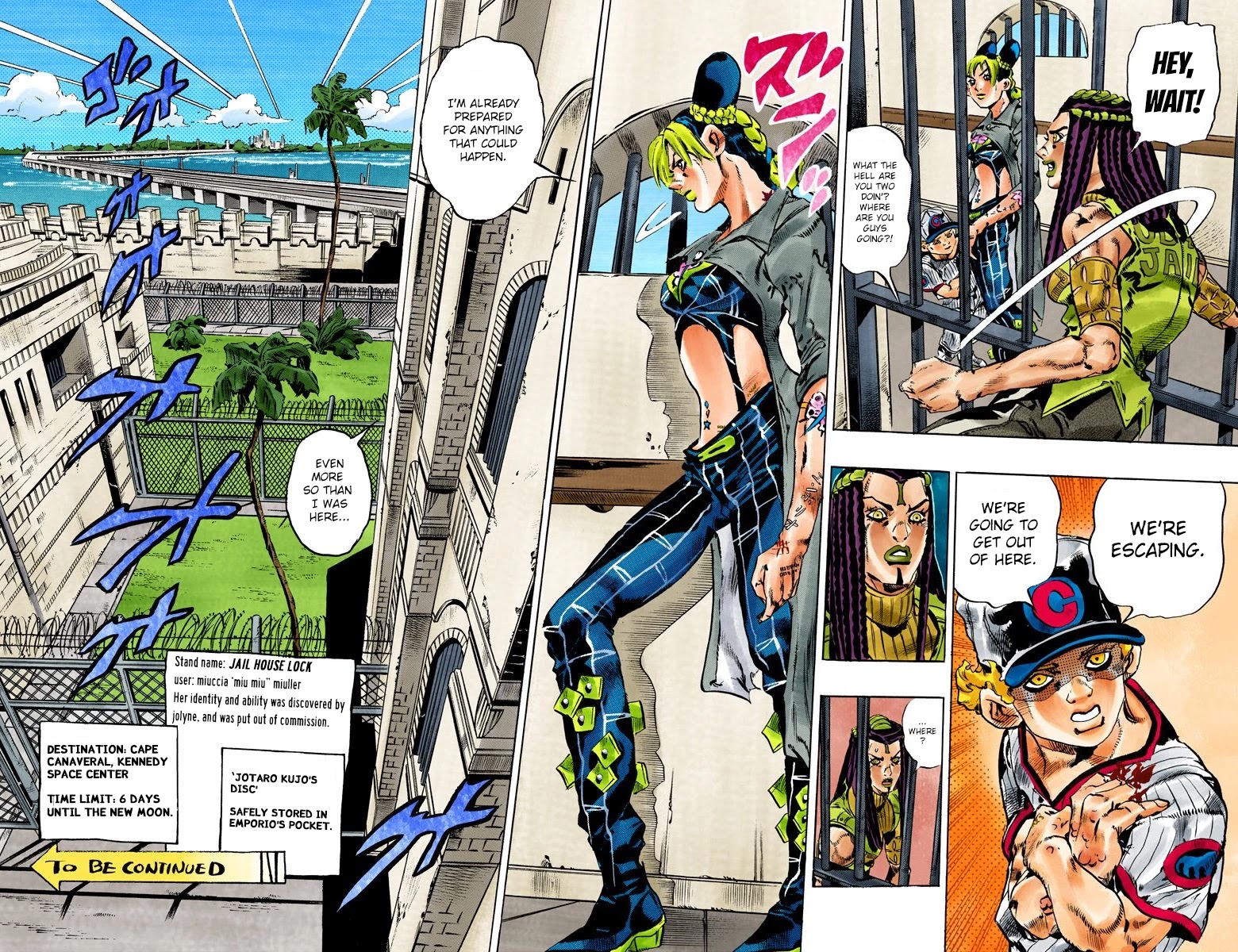 JoJo's Bizarre Adventure Part 6 - Stone Ocean (Official Colored) Chapter 102 page 17 - Chapter 102: Jail-Break