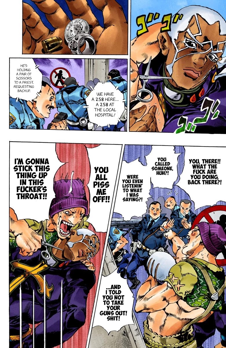 JoJo's Bizarre Adventure Part 6 - Stone Ocean (Official Colored) Chapter 103 page 10 - Chapter 103: The 3 Men Who Were Carried To The Hospital