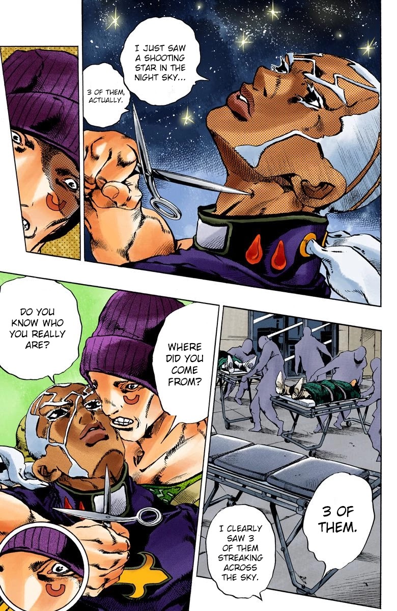 JoJo's Bizarre Adventure Part 6 - Stone Ocean (Official Colored) Chapter 103 page 11 - Chapter 103: The 3 Men Who Were Carried To The Hospital