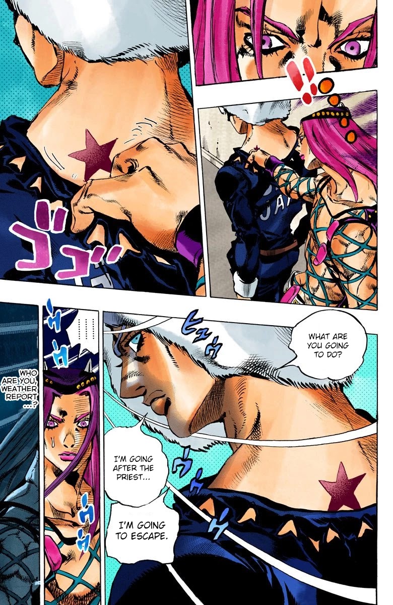 JoJo's Bizarre Adventure Part 6 - Stone Ocean (Official Colored) Chapter 103 page 19 - Chapter 103: The 3 Men Who Were Carried To The Hospital