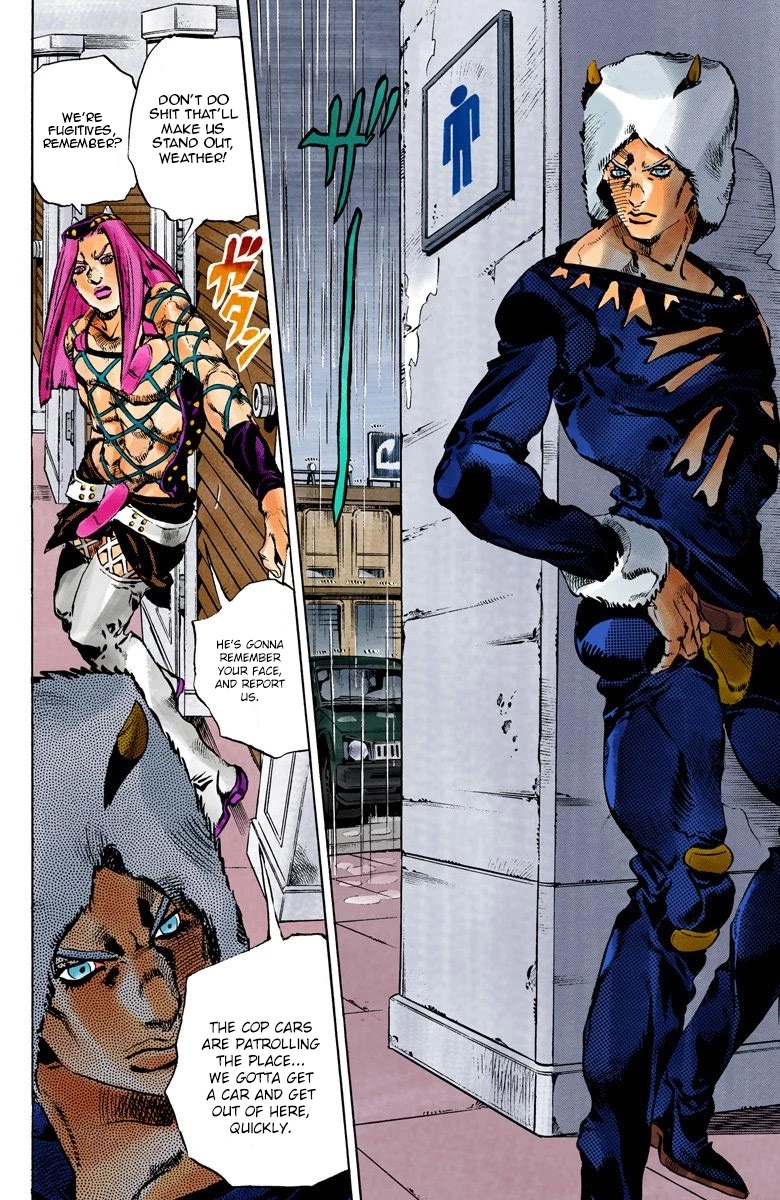 JoJo's Bizarre Adventure Part 6 - Stone Ocean (Official Colored) Chapter 104 page 4 - Chapter 104: Bohemian Rhapsody Part 1