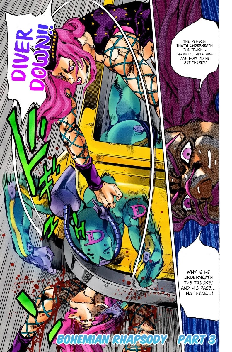 JoJo's Bizarre Adventure Part 6 - Stone Ocean (Official Colored) Chapter 106 page 1 - Chapter 106: Bohemian Rhapsody Part 3