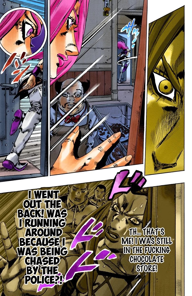 JoJo's Bizarre Adventure Part 6 - Stone Ocean (Official Colored) Chapter 107 page 8 - Chapter 107: Bohemian Rhapsody Part 4