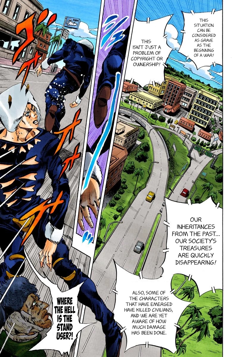 JoJo's Bizarre Adventure Part 6 - Stone Ocean (Official Colored) Chapter 108 page 4 - Chapter 108: Bohemian Rhapsody Part 5