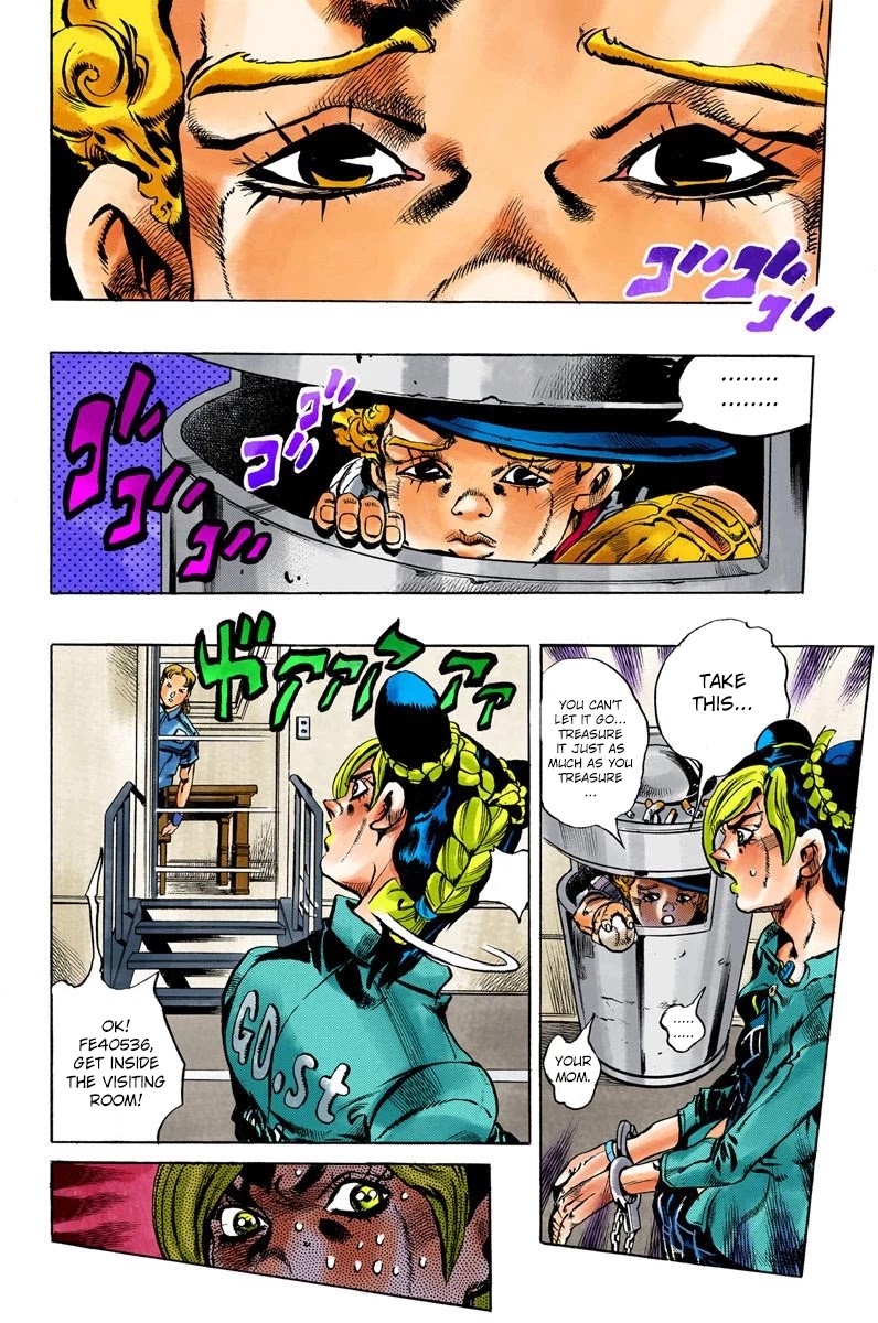 JoJo's Bizarre Adventure Part 6 - Stone Ocean (Official Colored) Chapter 11 page 12 - Chapter 11: The Visitor Part 1