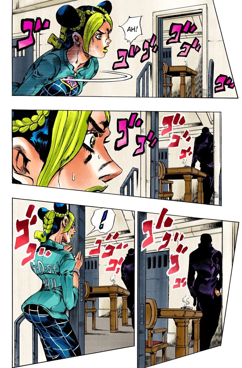 JoJo's Bizarre Adventure Part 6 - Stone Ocean (Official Colored) Chapter 11 page 14 - Chapter 11: The Visitor Part 1