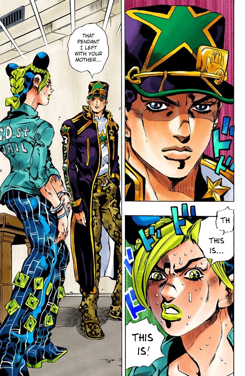 JoJo's Bizarre Adventure Part 6 - Stone Ocean (Official Colored) Chapter 11 page 17 - Chapter 11: The Visitor Part 1