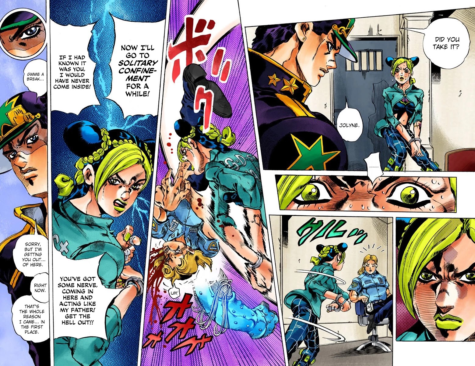 JoJo's Bizarre Adventure Part 6 - Stone Ocean (Official Colored) Chapter 11 page 18 - Chapter 11: The Visitor Part 1