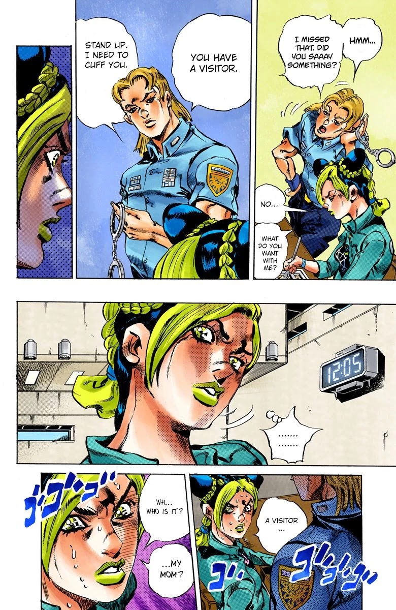 JoJo's Bizarre Adventure Part 6 - Stone Ocean (Official Colored) Chapter 11 page 6 - Chapter 11: The Visitor Part 1