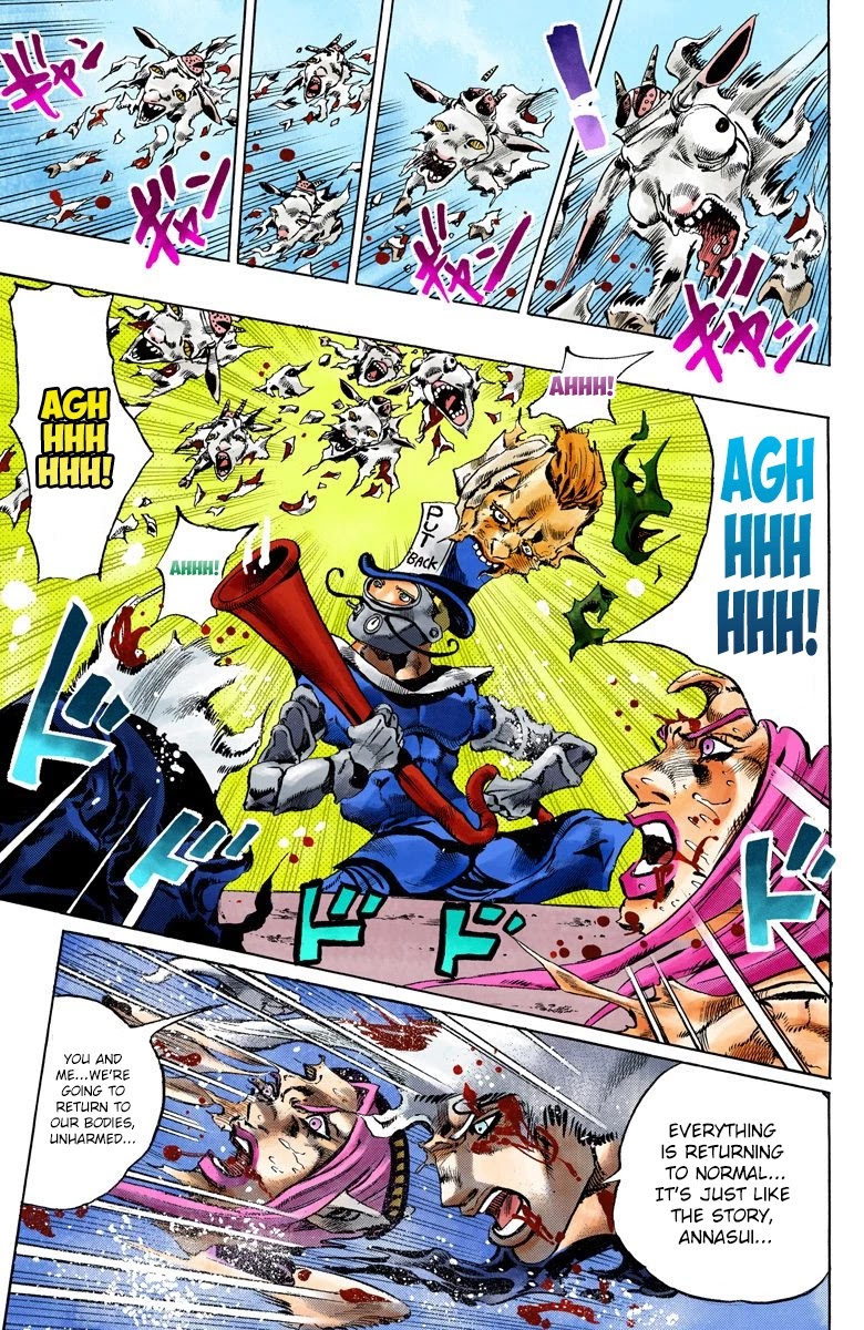 JoJo's Bizarre Adventure Part 6 - Stone Ocean (Official Colored) Chapter 110 page 15 - Chapter 110: Bohemian Rhapsody Part 7