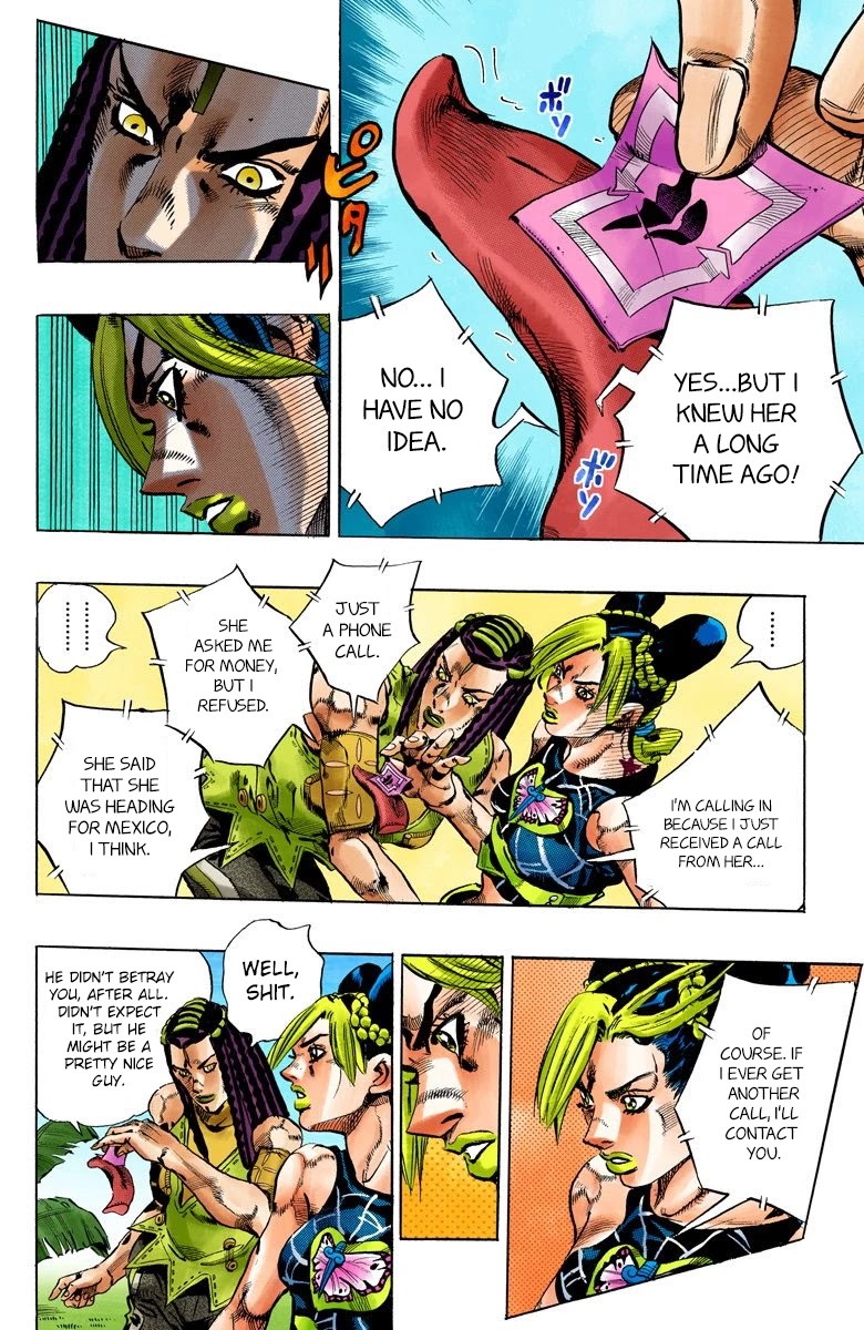 JoJo's Bizarre Adventure Part 6 - Stone Ocean (Official Colored) Chapter 111 page 12 - Chapter 111: It's Been a While, Romeo