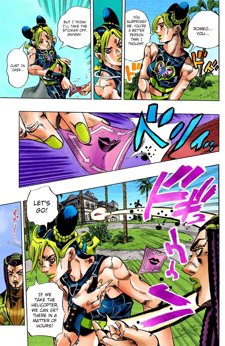 JoJo's Bizarre Adventure Part 6 - Stone Ocean (Official Colored) Chapter 111 page 15 - Chapter 111: It's Been a While, Romeo