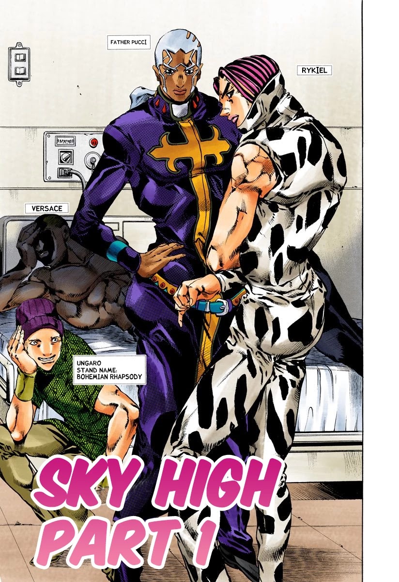 JoJo's Bizarre Adventure Part 6 - Stone Ocean (Official Colored) Chapter 112 page 1 - Chapter 112: Sky High Part 1