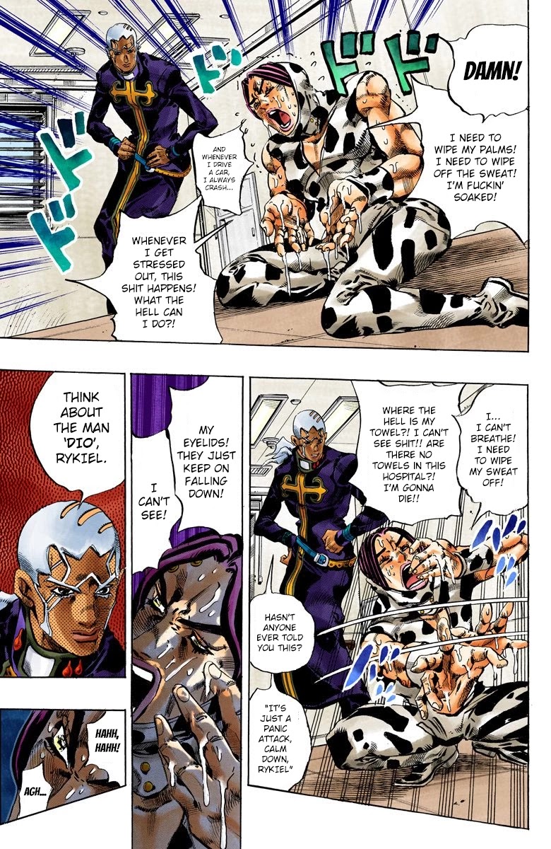 JoJo's Bizarre Adventure Part 6 - Stone Ocean (Official Colored) Chapter 112 page 3 - Chapter 112: Sky High Part 1