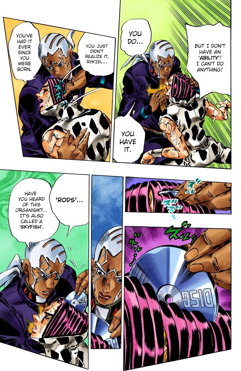 JoJo's Bizarre Adventure Part 6 - Stone Ocean (Official Colored) Chapter 112 page 5 - Chapter 112: Sky High Part 1
