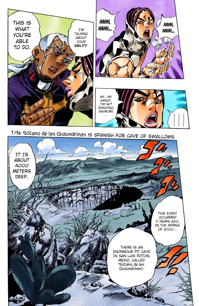 JoJo's Bizarre Adventure Part 6 - Stone Ocean (Official Colored) Chapter 112 page 6 - Chapter 112: Sky High Part 1