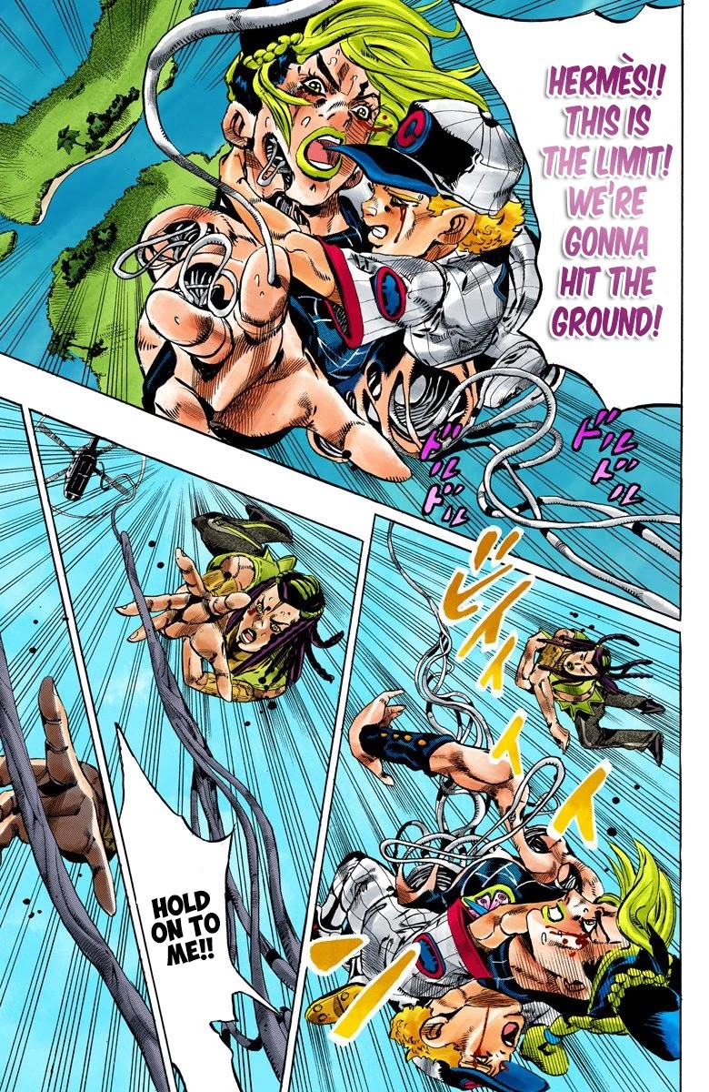 JoJo's Bizarre Adventure Part 6 - Stone Ocean (Official Colored) Chapter 113 page 11 - Chapter 113: Sky High Part 2