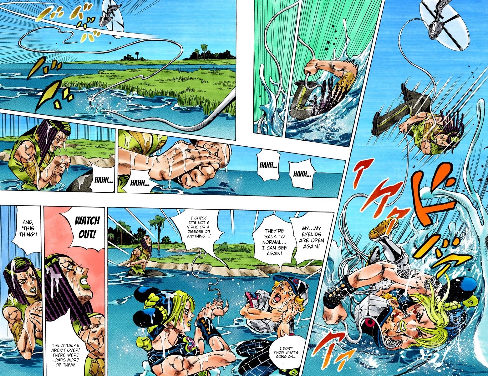 JoJo's Bizarre Adventure Part 6 - Stone Ocean (Official Colored) Chapter 113 page 12 - Chapter 113: Sky High Part 2