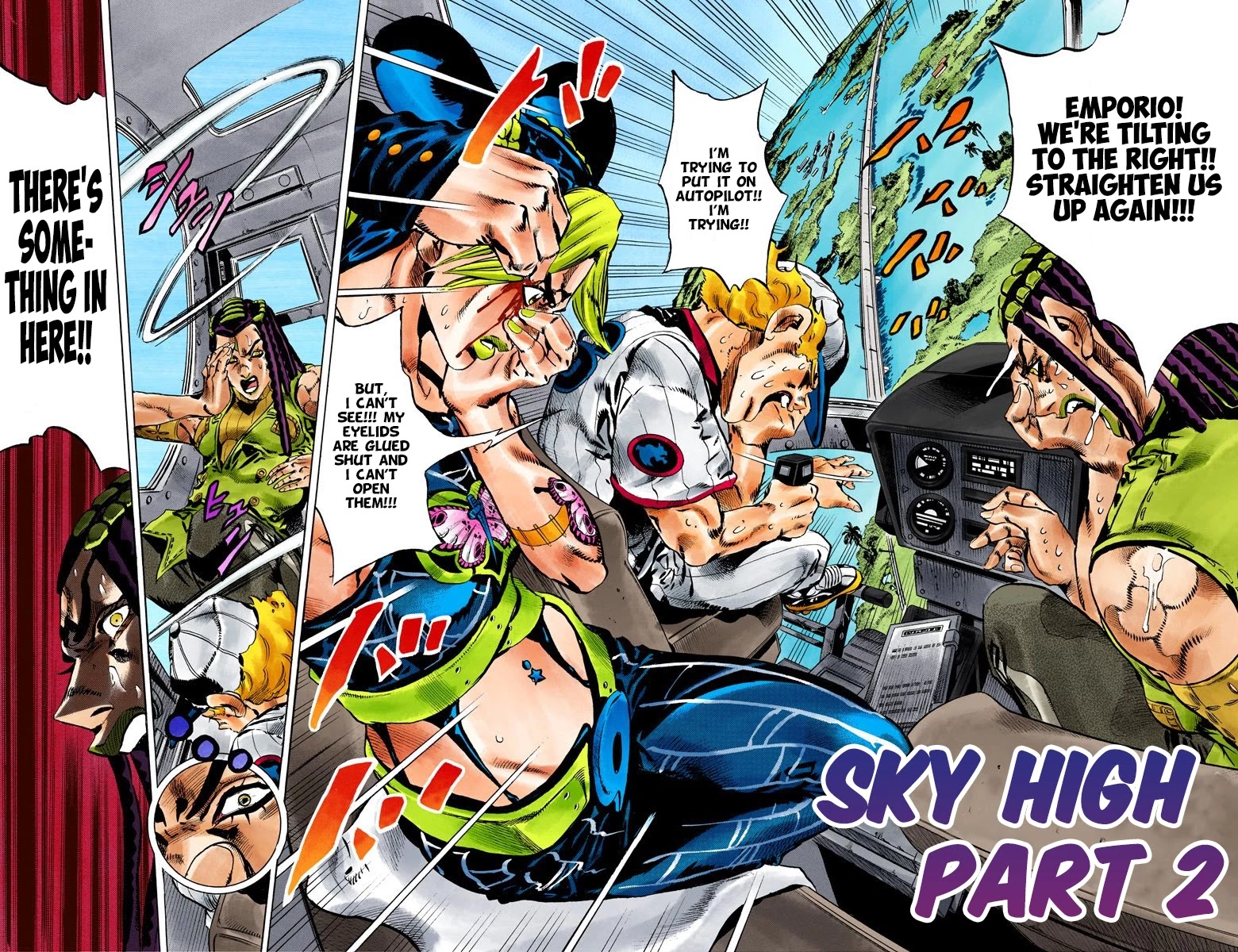 JoJo's Bizarre Adventure Part 6 - Stone Ocean (Official Colored) Chapter 113 page 2 - Chapter 113: Sky High Part 2