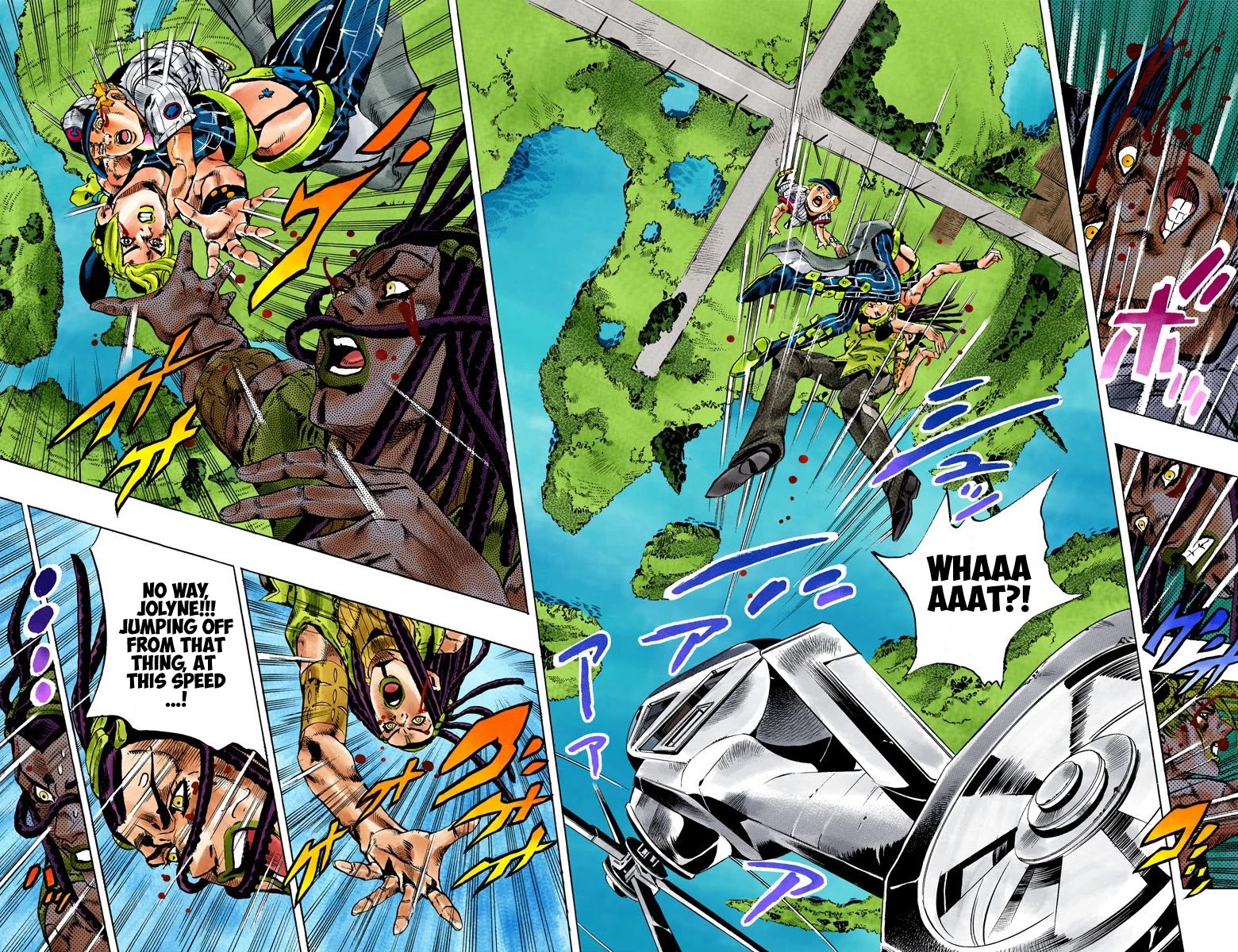 JoJo's Bizarre Adventure Part 6 - Stone Ocean (Official Colored) Chapter 113 page 7 - Chapter 113: Sky High Part 2