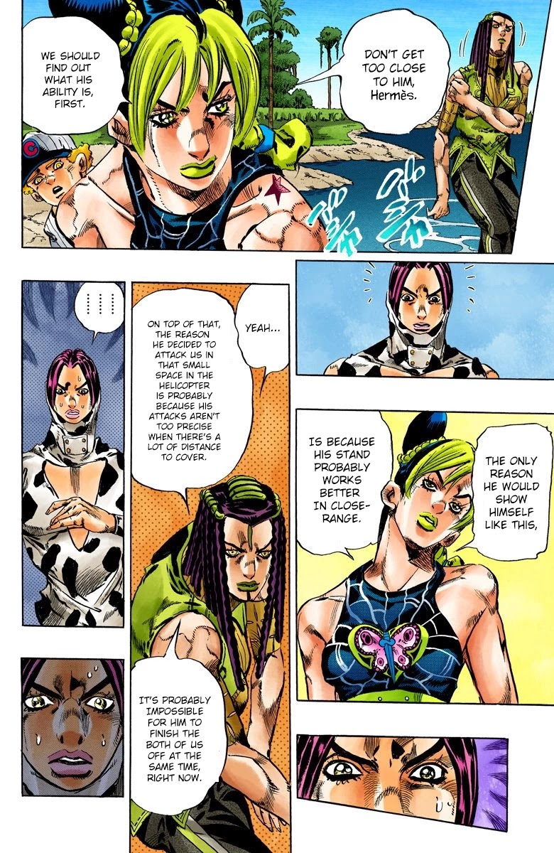JoJo's Bizarre Adventure Part 6 - Stone Ocean (Official Colored) Chapter 114 page 3 - Chapter 114: Sky High Part 3