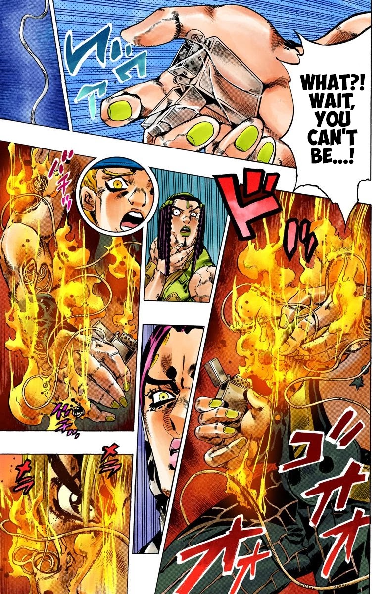 JoJo's Bizarre Adventure Part 6 - Stone Ocean (Official Colored) Chapter 115 page 14 - Chapter 115: Sky High Part 4