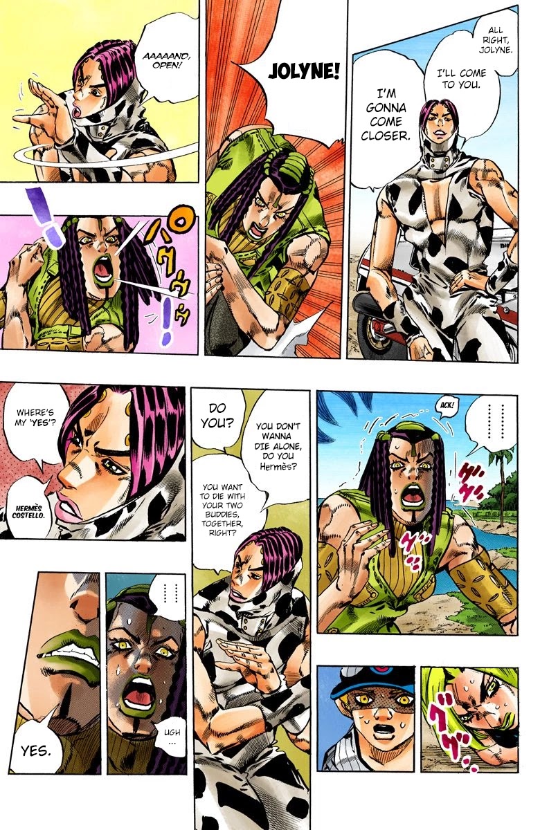 JoJo's Bizarre Adventure Part 6 - Stone Ocean (Official Colored) Chapter 115 page 5 - Chapter 115: Sky High Part 4