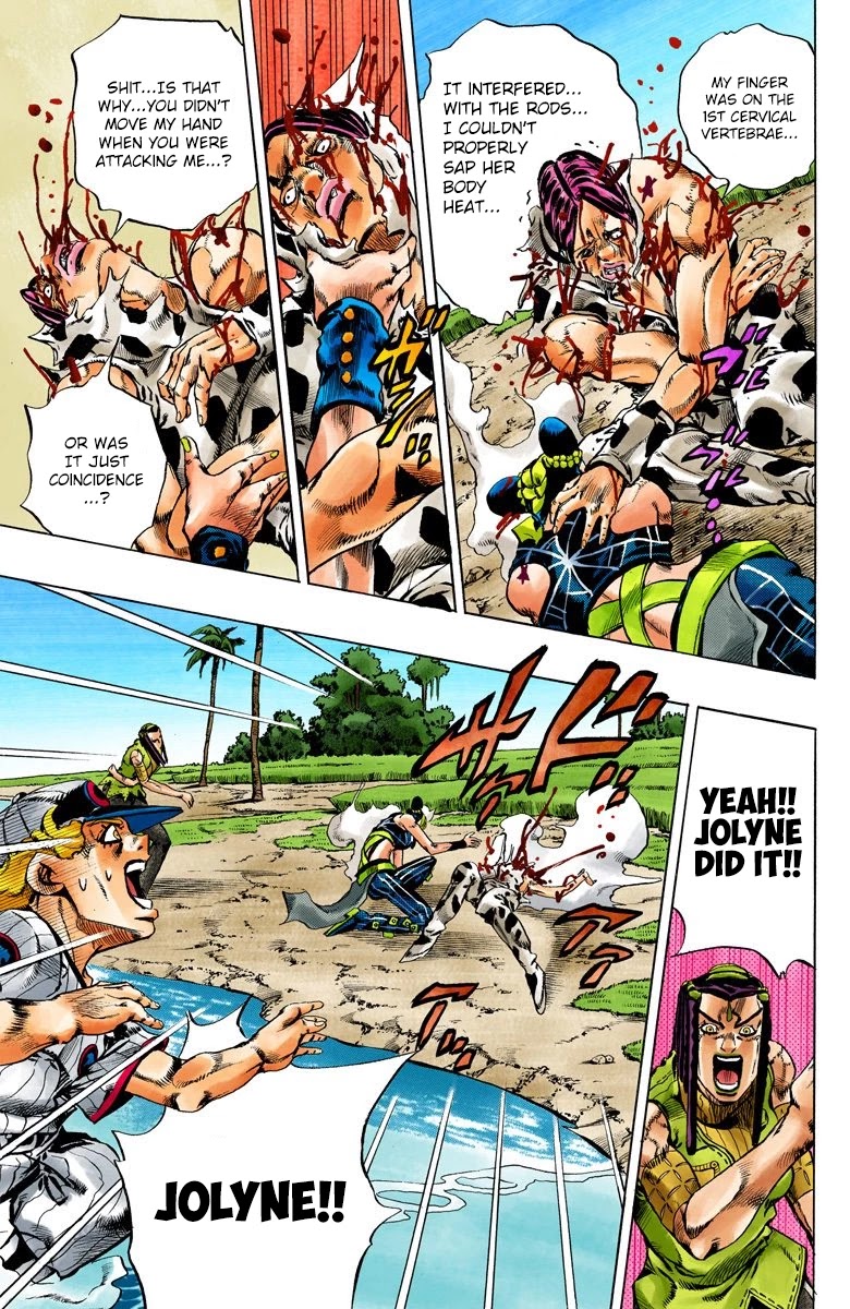 JoJo's Bizarre Adventure Part 6 - Stone Ocean (Official Colored) Chapter 117 page 11 - Chapter 117: Sky High Part 6