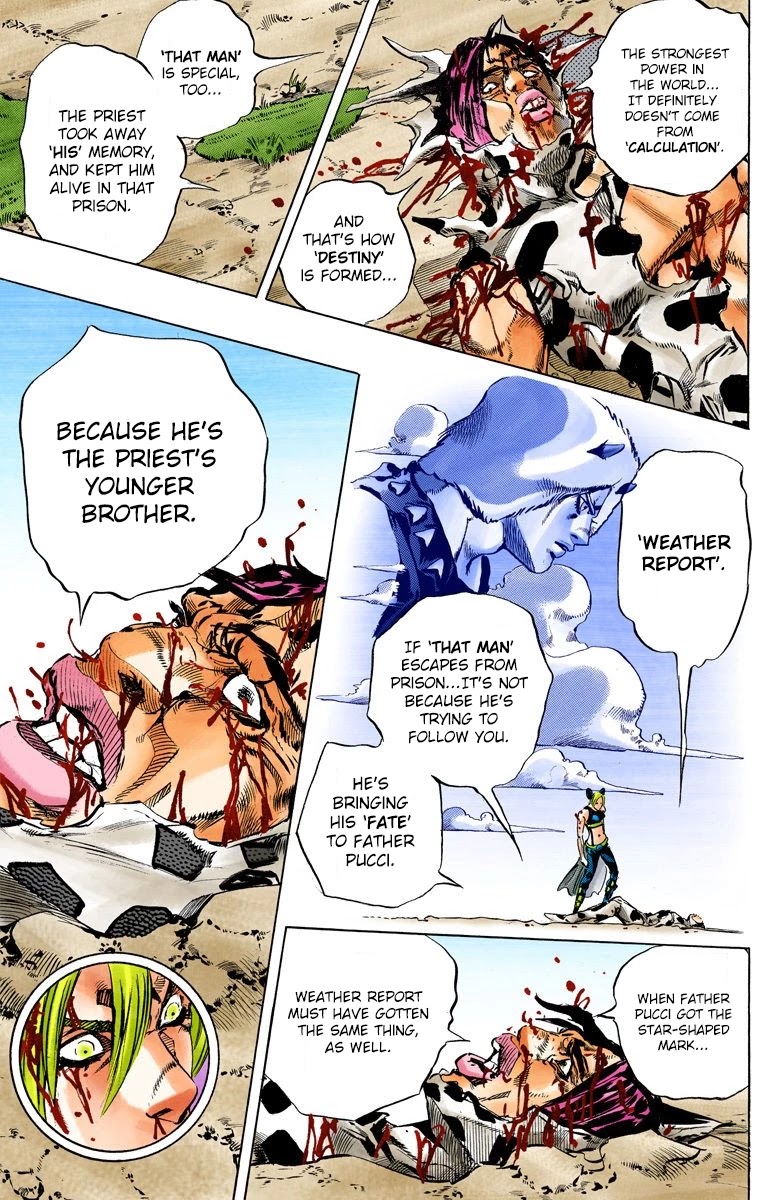 JoJo's Bizarre Adventure Part 6 - Stone Ocean (Official Colored) Chapter 117 page 15 - Chapter 117: Sky High Part 6