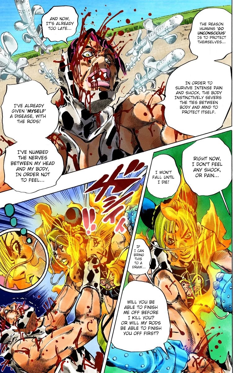 JoJo's Bizarre Adventure Part 6 - Stone Ocean (Official Colored) Chapter 117 page 5 - Chapter 117: Sky High Part 6