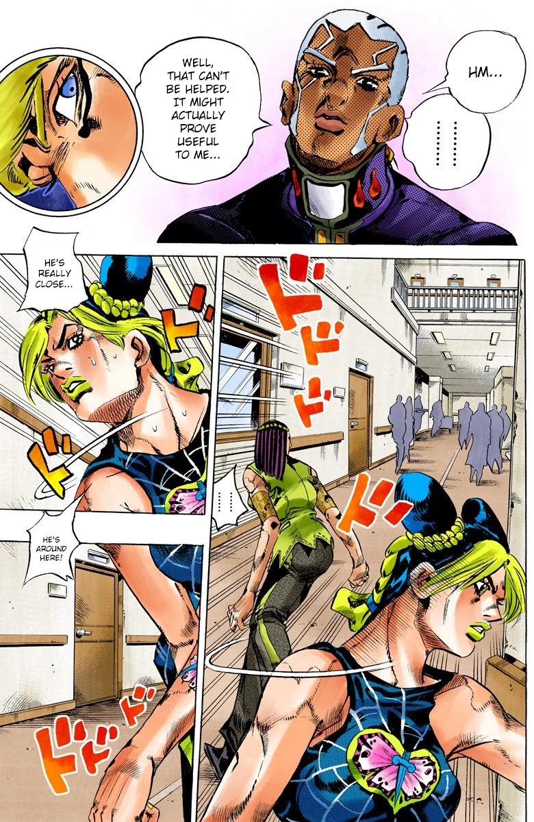 JoJo's Bizarre Adventure Part 6 - Stone Ocean (Official Colored) Chapter 118 page 13 - Chapter 118: Countdown To Heaven: 3 Days Until the New Moon