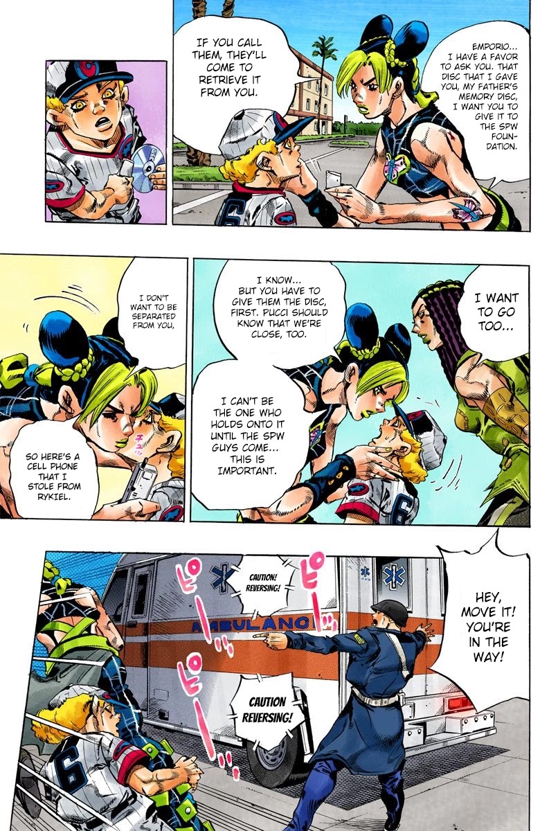 JoJo's Bizarre Adventure Part 6 - Stone Ocean (Official Colored) Chapter 118 page 5 - Chapter 118: Countdown To Heaven: 3 Days Until the New Moon