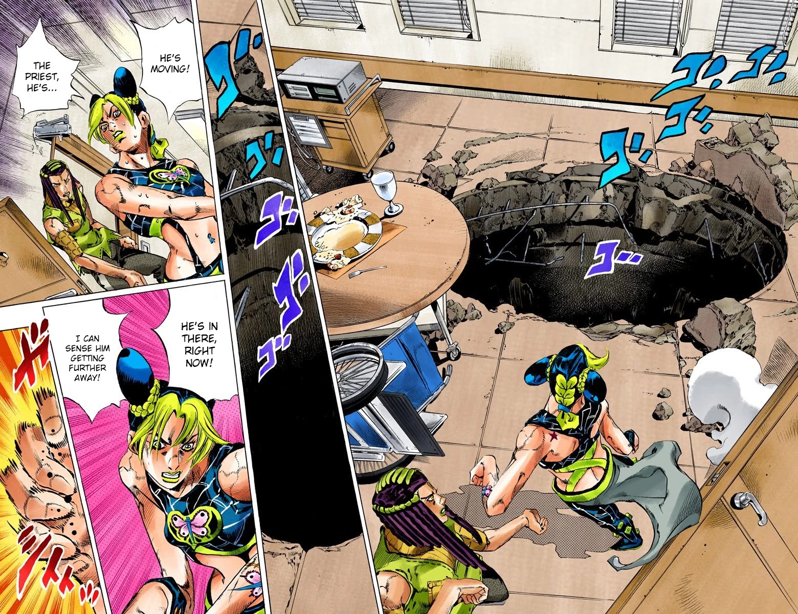 JoJo's Bizarre Adventure Part 6 - Stone Ocean (Official Colored) Chapter 119 page 5 - Chapter 119: Underworld Part 1