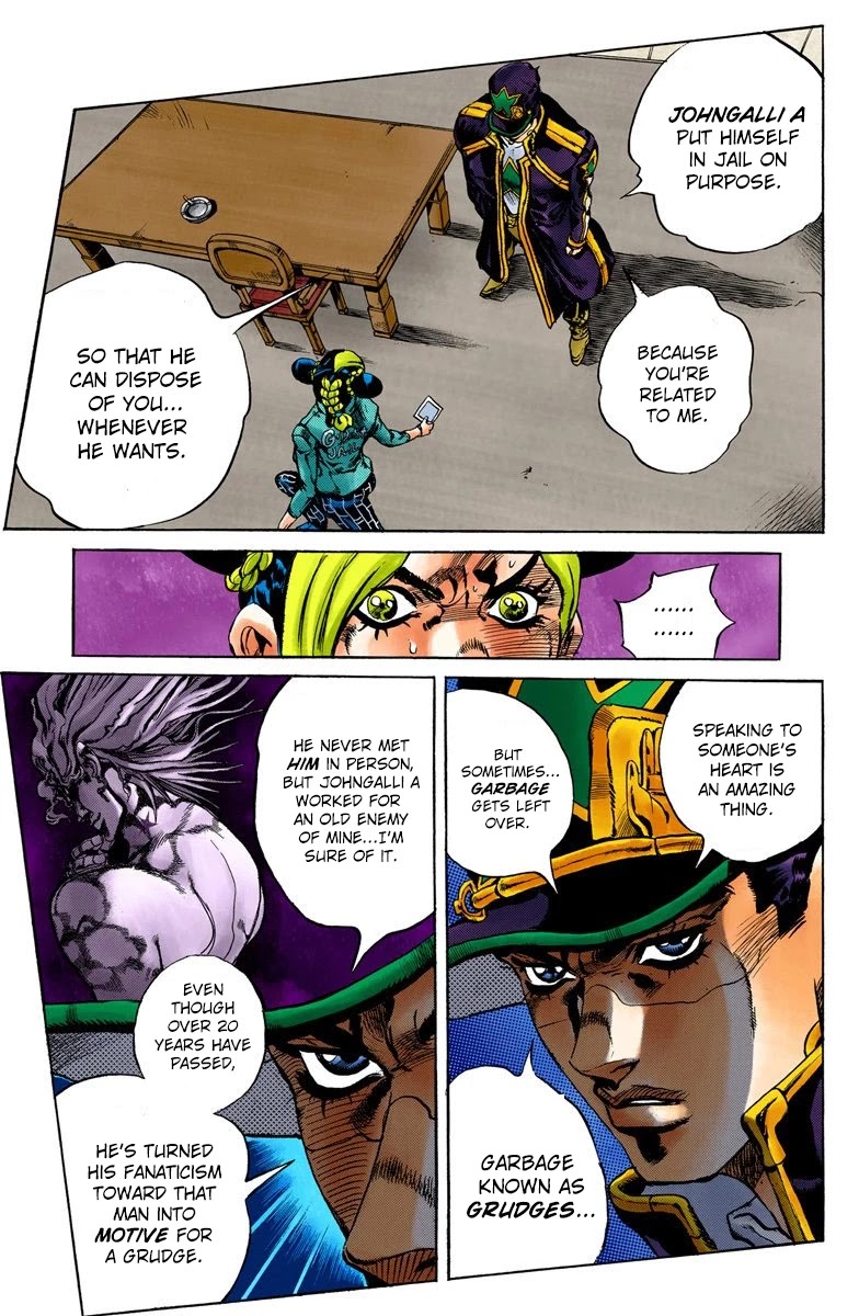JoJo's Bizarre Adventure Part 6 - Stone Ocean (Official Colored) Chapter 12 page 13 - Chapter 12: The Visitor Part 2